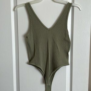 Olive green bodysuit